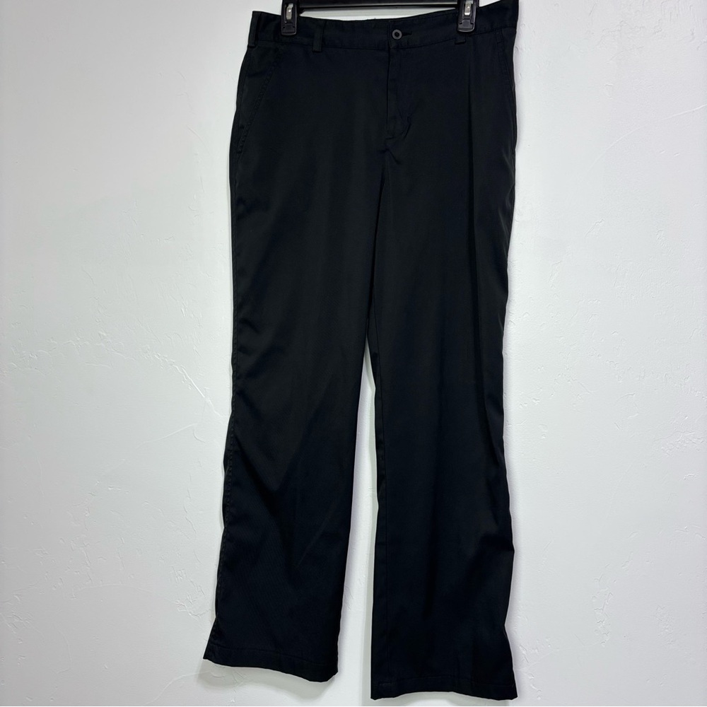 Nike Men's Golf Training Pant Black Size 32 Zip Flat Front Straight Leg